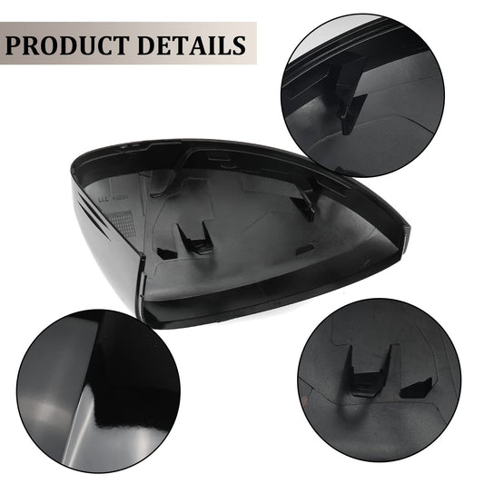 1 Pair Car Mirror Caps Outside Mirror Replacement for VW Tiguan MK2 2017-2020, Mirror Covers Rear View Mirror Covers Side Mirror Covers, Mirror Housings Glossy Mirror Caps