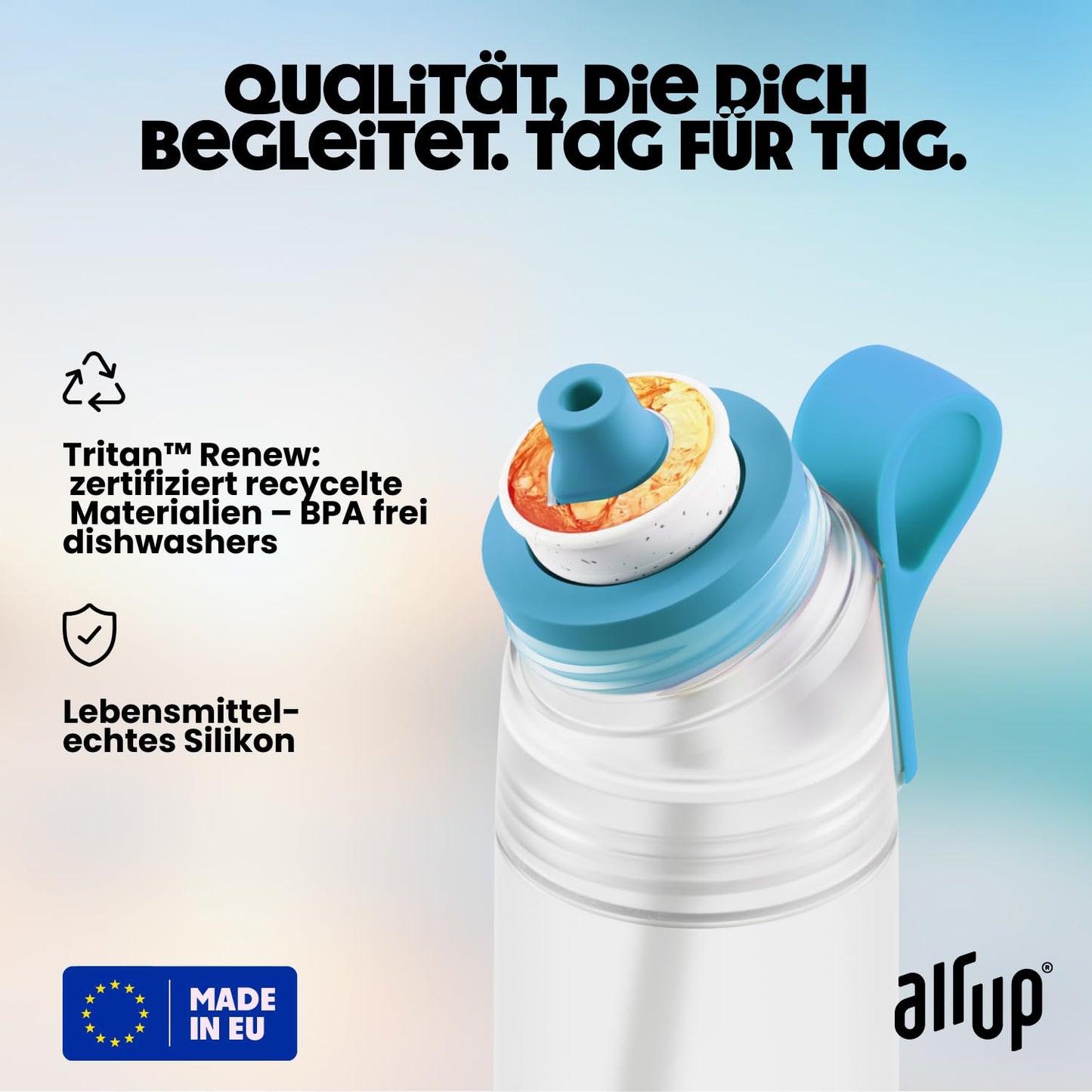 air up® bottle Twist Pro Starter Set Original, including pods in 5 flavors I 600ml flavored water bottle, sugar-free I dishwasher safe & BPA free I in Blue Splash