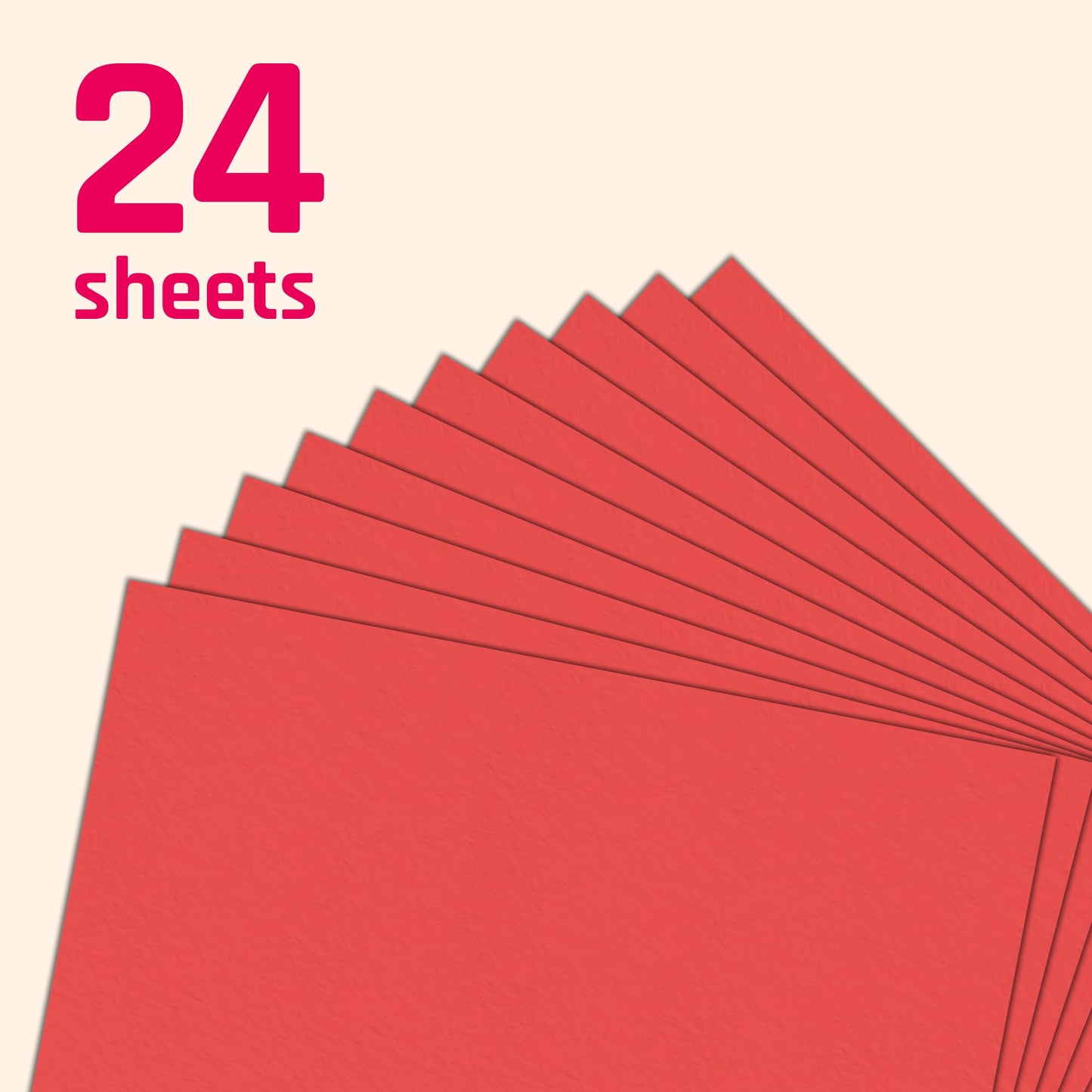 24 pieces, 230gsm - Cardstock Paper Red, 8.5" x 11"