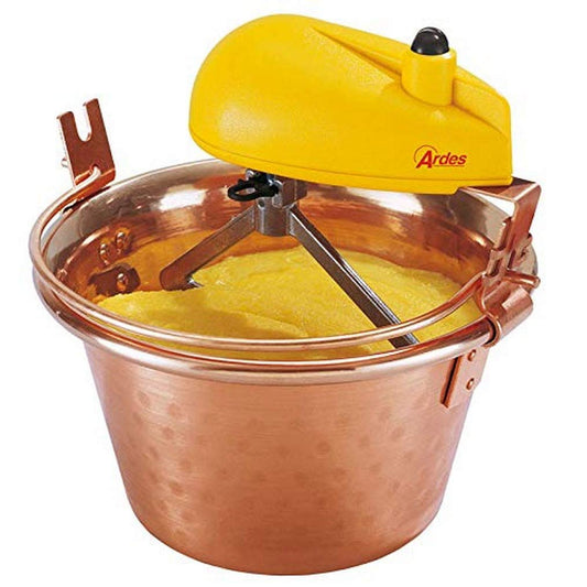 ARDES - AR24AM60 Copper pot 26cm diameter Mixer for jam Polenta, Ardes mixer pot with electric motor, bayonet closure, easy cleaning, Electric Polenta mixer 4/7 portions
