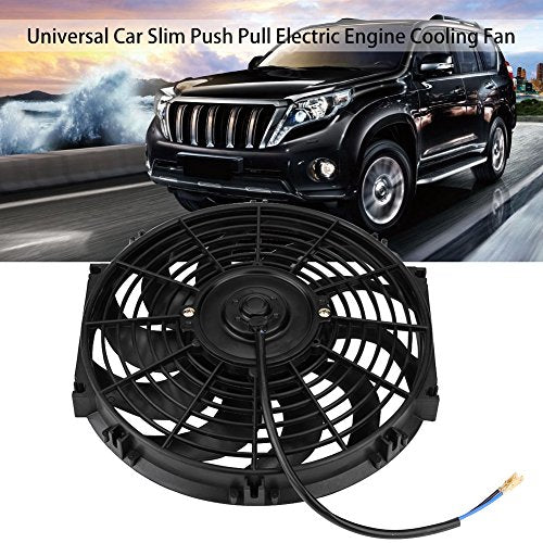 Universal radiator fan cooler 12 inch electric fan engine fan electric intercooler fan car made of ABS and steel (12V 80W)