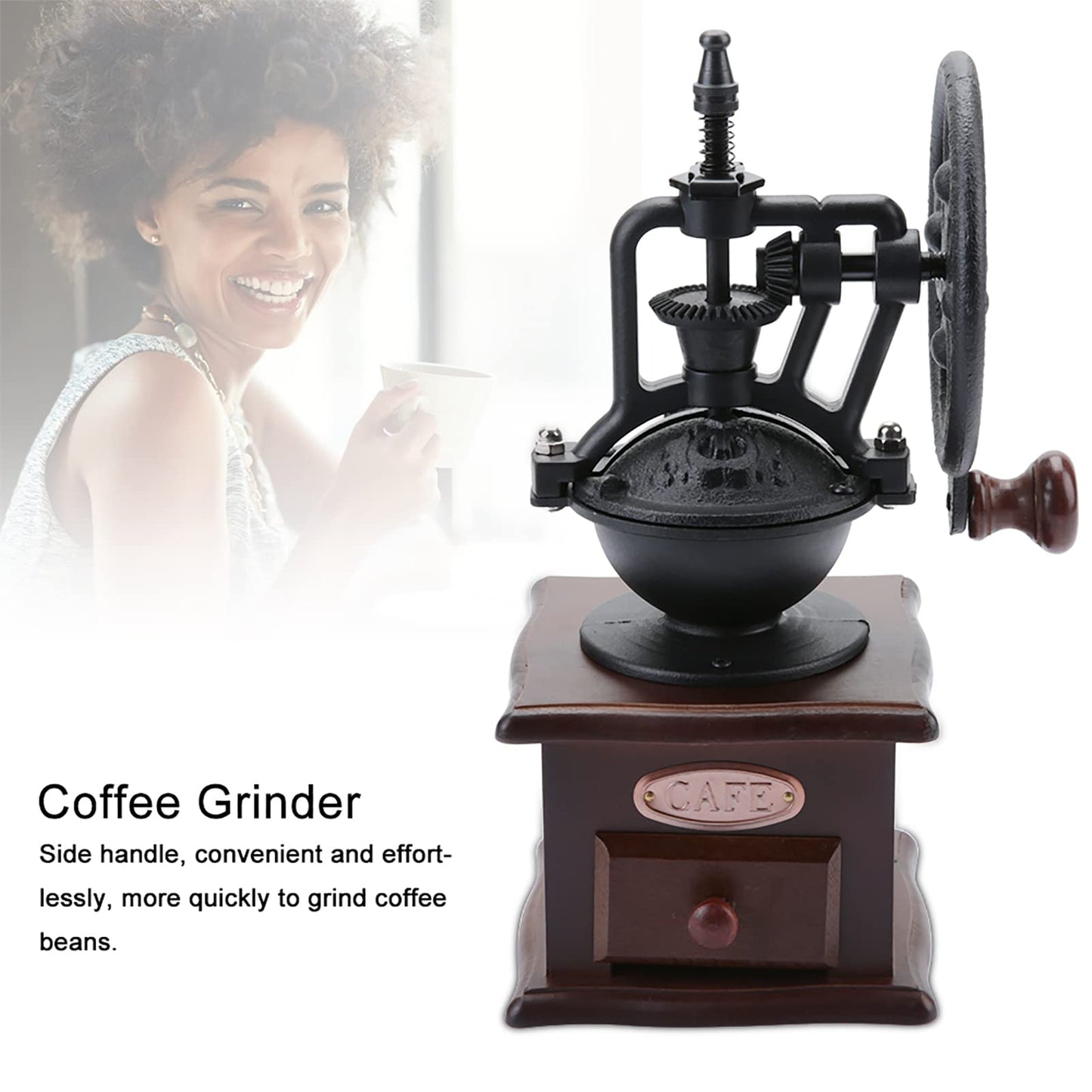 Retro Manual Grinder Hand Crank Coffee Grinder Home Grinding Machine