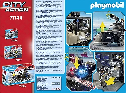 PLAYMOBIL | City Action | SWAT terrain vehicle | with light and sound | Toy for children aged 5 and up | 71144