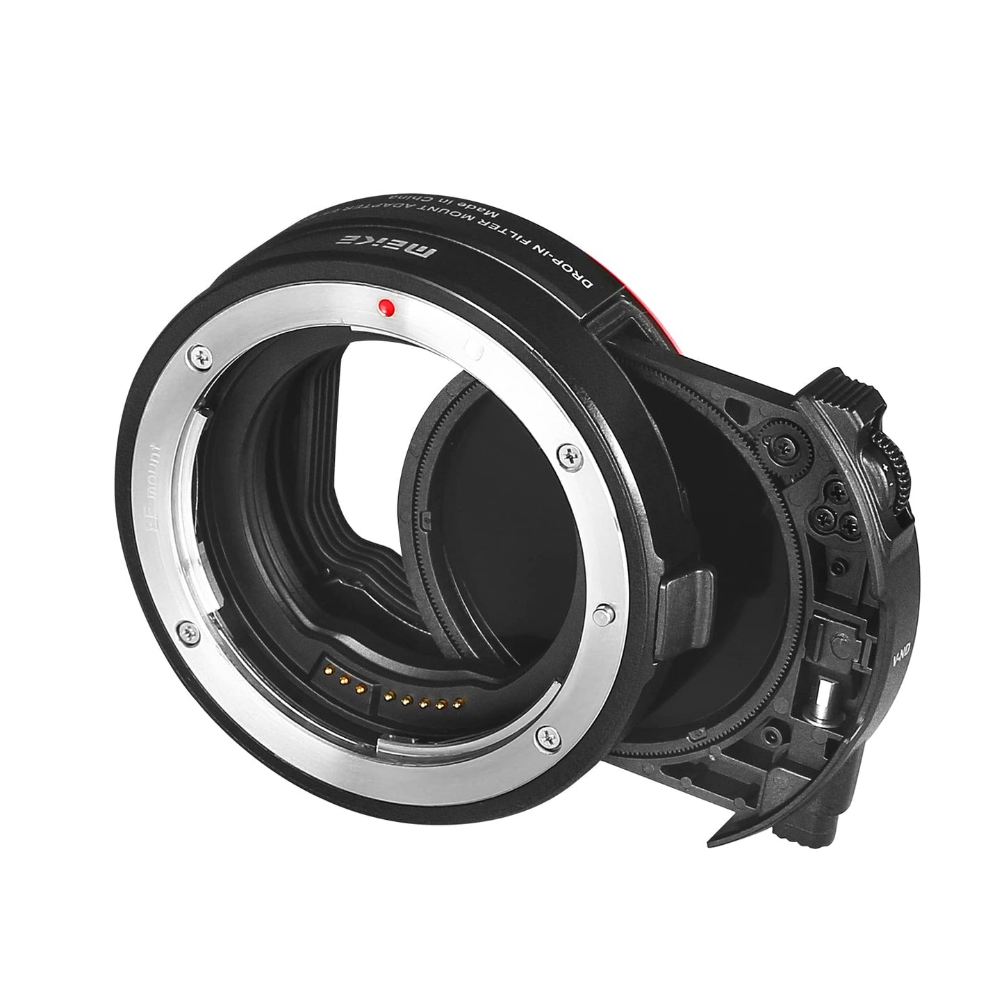 Meike MK-EFTR-C drop-in filter adapter for Canon EF to EOSR with variable ND filter and UV filter for EOS R R5 R6 RP R5C C70 cameras.