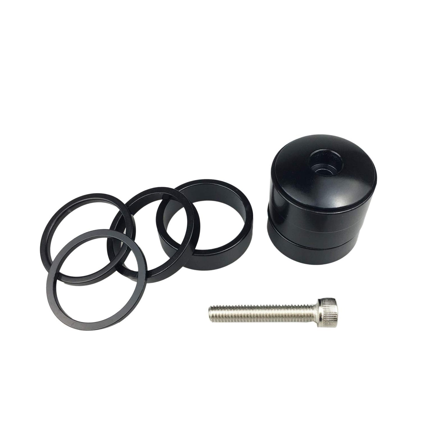 PLAIN Bicycle Ahead Stem Spacer 1/8" Aluminum MTB Road Bike Spacers Headset Spacer with Ahead Cap 2/3/5/10mm (8 Pieces)