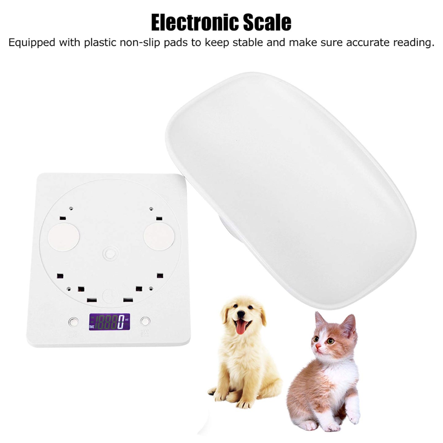 10 kg/1 g Digital LCD display for weighing infants with a toddler scale and non-slip pad for cats dogs measuring device electronic kitchen scale