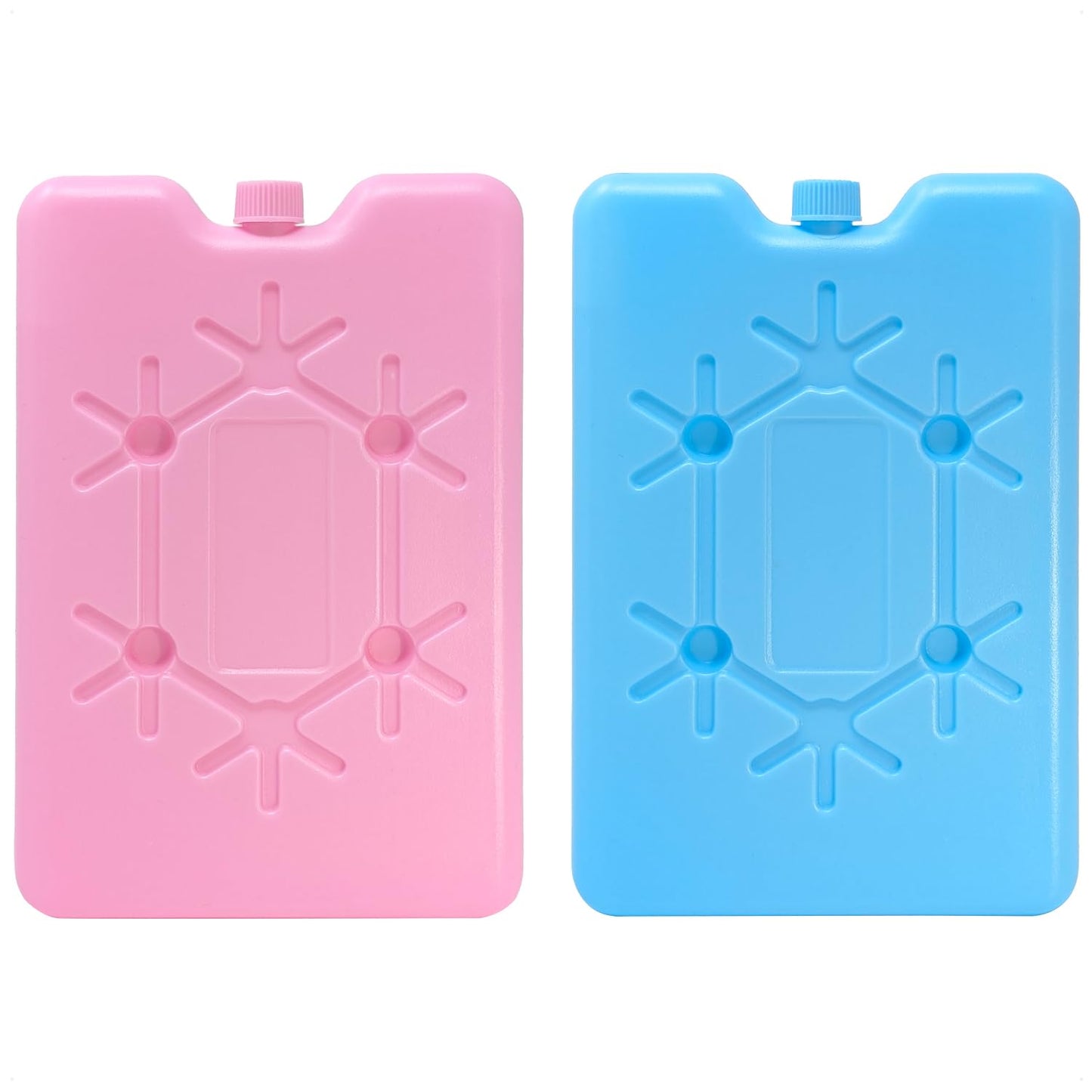 com-four® 8x Extra flat cooling ice pack - Space-saving and ideal for cool boxes and cooler bags - Cooling element in colorful colors (multicolored - 8 pieces - S)
