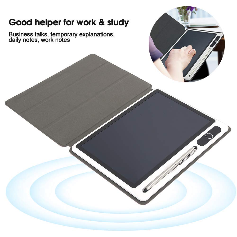 10-inch LCD tablet hand-painting tool for electronic notebooks. Guaranteed high quality. High-tech laminating technology for daily use. Black color with leather case.