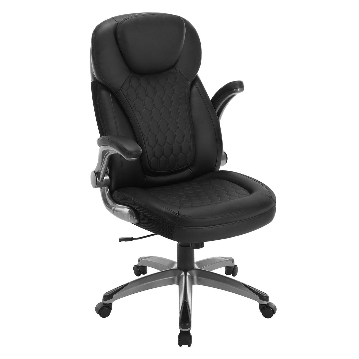 WOLTU office chair 440lbs, ergonomic desk chair, executive chair with headrest and armrests, height adjustable office chair for office conference room, faux leather, black.