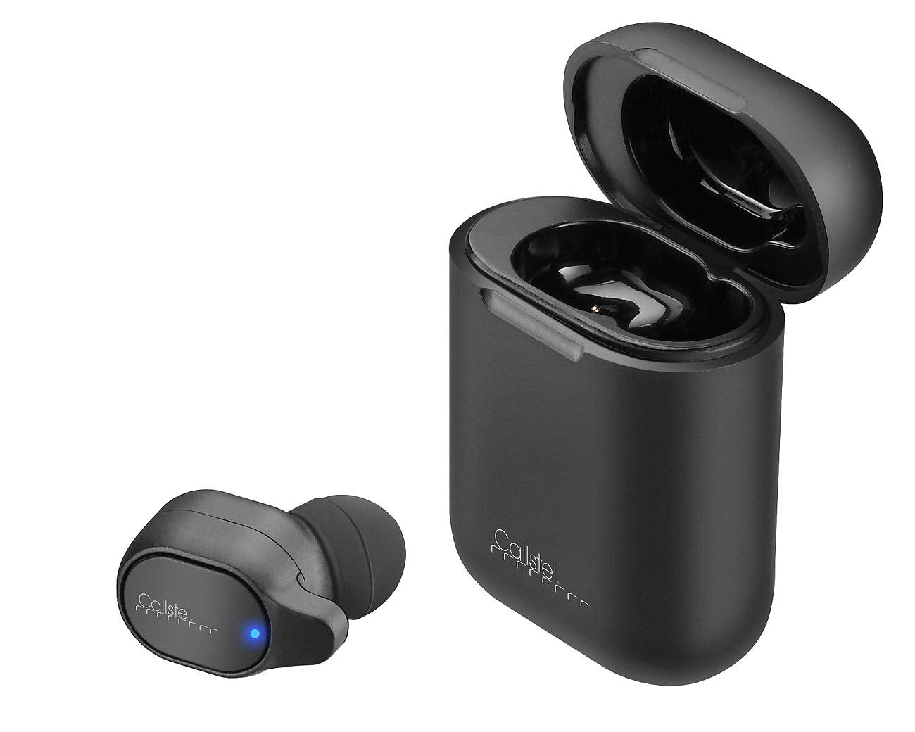 Callstel Live Translator: 2-in-1 live translator and in-ear mono headset with powerbank box & app (simultaneous translator, freisprecheinrichtung).