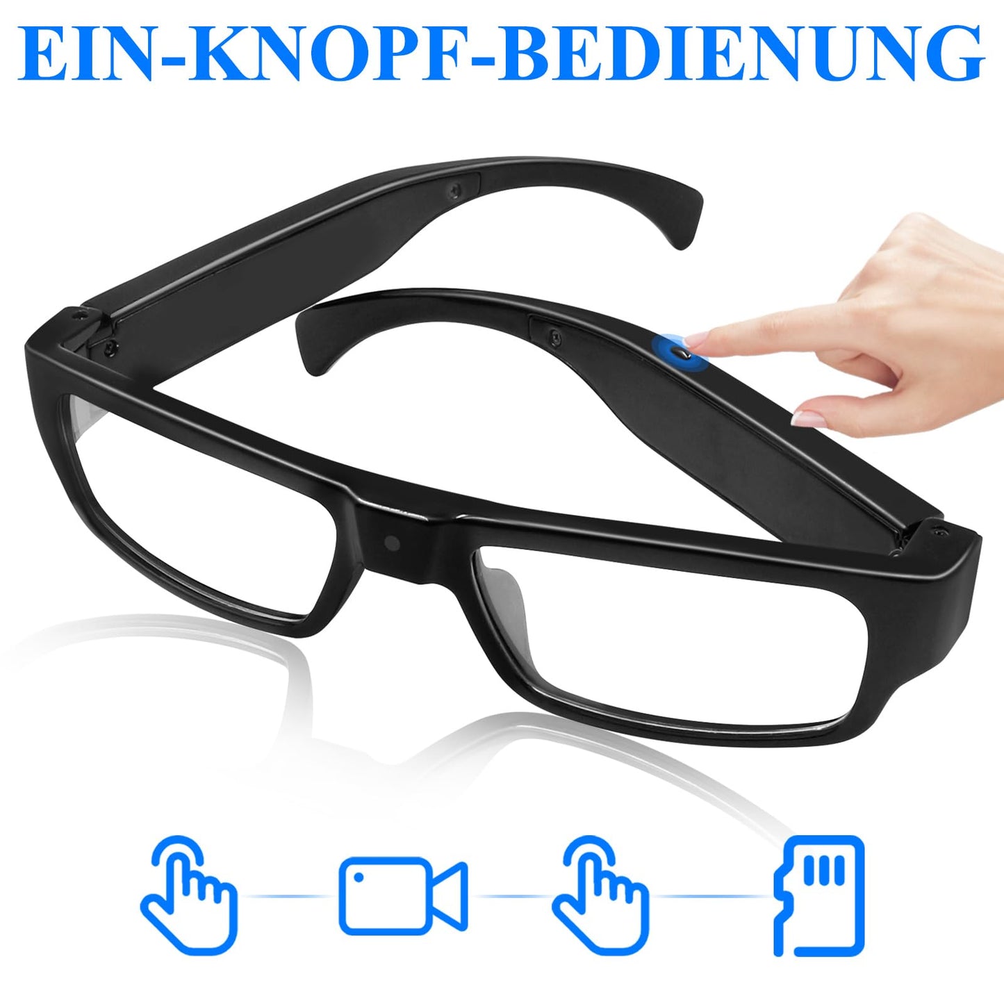 LXMIMI camera glasses, glasses mini camera 1080P sports glasses camera, mini action camera support taking photo/video and loop recording.