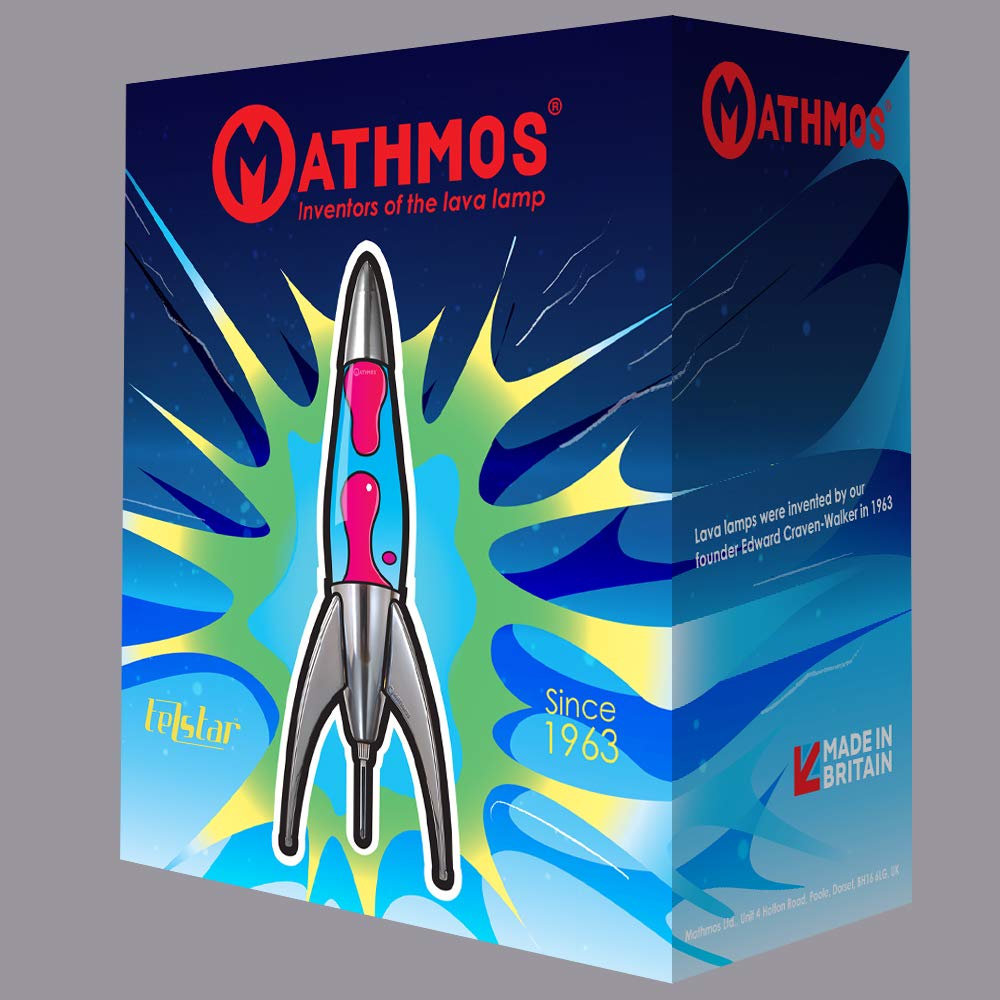 Mathmos Telstar Rocket Lava Lamp - Purple/Red