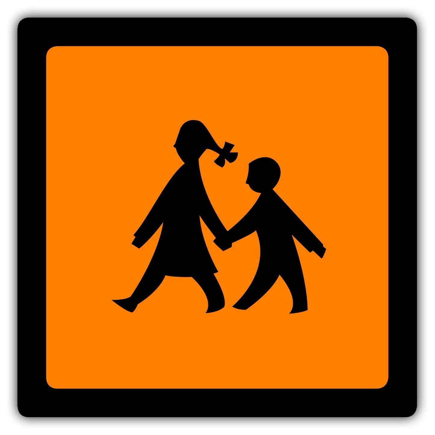 2x School bus sign Magnet sign Warning sign School bus sign Magnet car sign Caution sign (double pack 40x40cm)