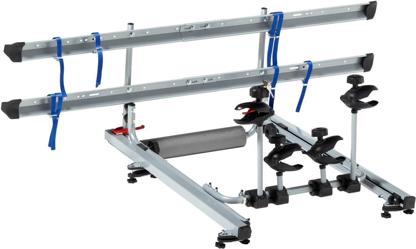 Fischer Roof Lift Bike Carrier for 2 bikes, roof bike carrier for car roof, TÜV/GS certified, load capacity up to 30 kg.
