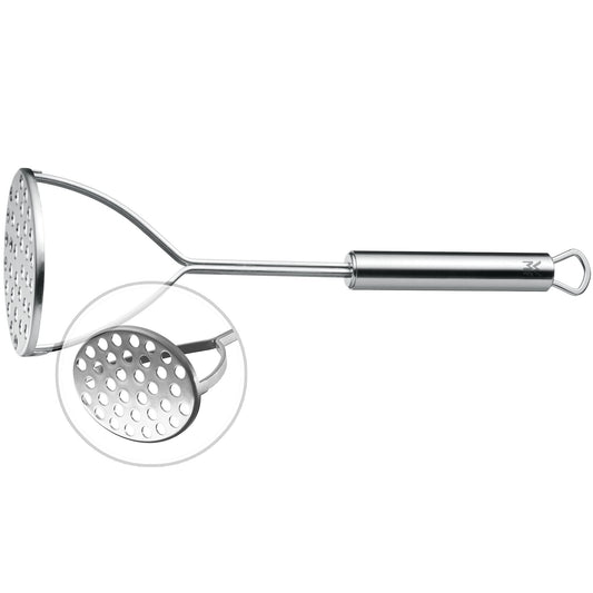 WMF Profi Plus Potato Masher 28.5 cm, Cromargan stainless steel partially matte finish, dishwasher safe & Profi Plus Serving Spoon 32 cm, Cromargan stainless steel partially matte finish, dishwasher safe