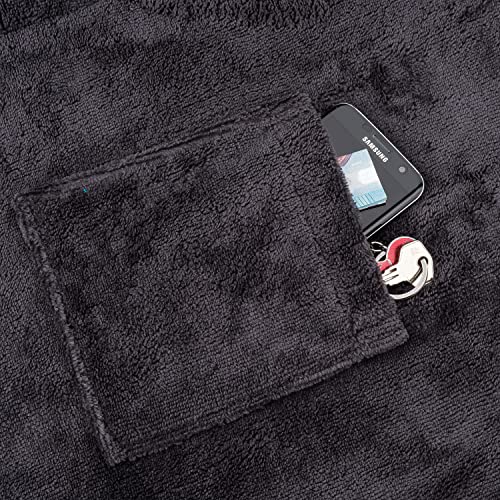 Floringo Luxury Sauna Kilt Twin-Star for Women with Velcro Closure and Patch Pocket - Slate