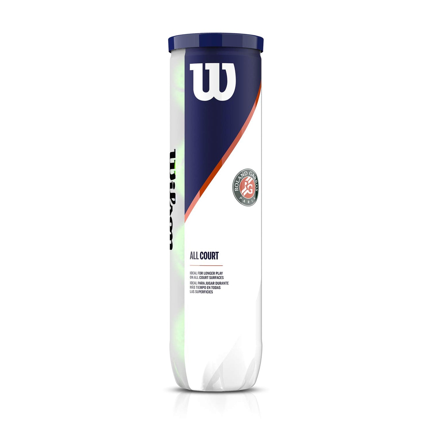 Wilson Official Roland Garros tennis balls, pack of 2 cans with 4 balls each, suitable for all surfaces, WRT116402, Yellow