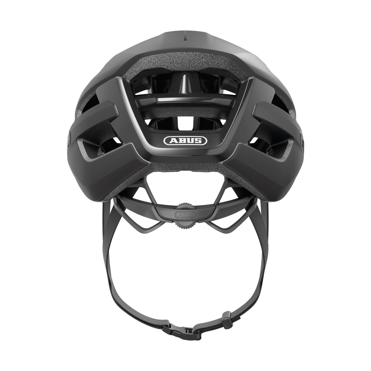 ABUS road bike helmet PowerDome - lightweight bicycle helmet with clever ventilation system and aerodynamic profile - Made in Italy - for women and men - Black, size M