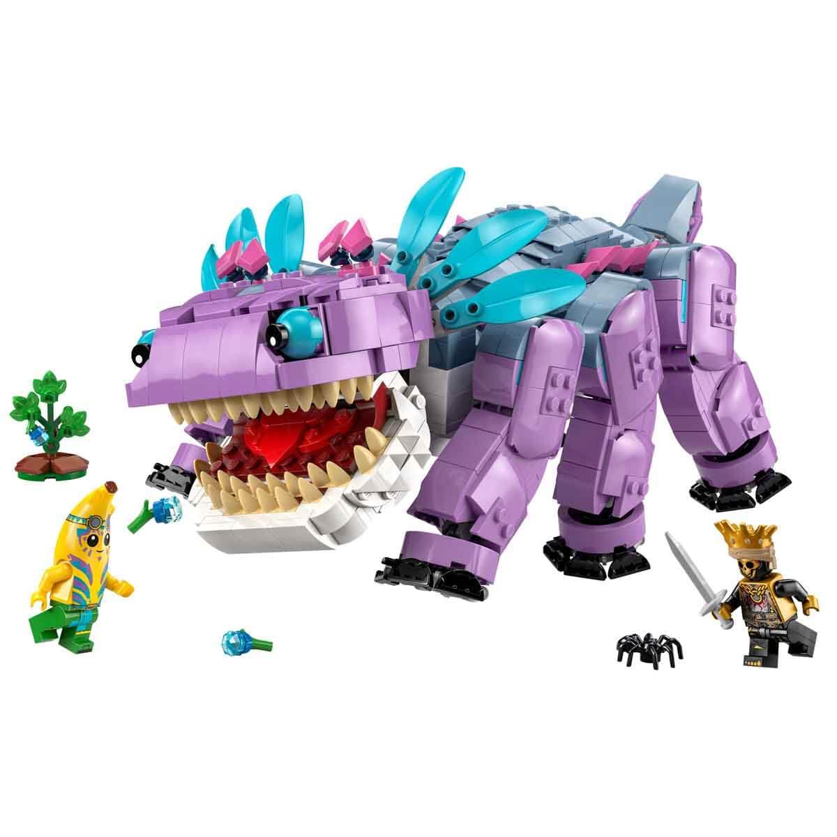 LEGO Fortnite Combo Gaming Toy - Playset with Minifigures - Dino figure with island adventure shell and ORO on Combo's back - Gamer gift for boys, girls, and fans aged 10+ - 77077