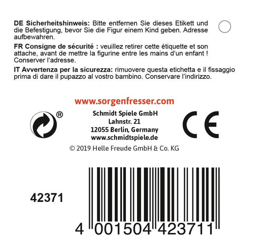 Schmidt Spiele Worry Eater 42371 Molly, Worry Eater small, 23 cm, plush