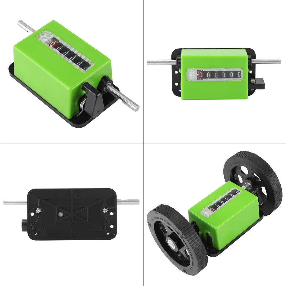 Meter counter Mechanical length roller counter Meter counter roller counter range 99999.9 meters Green