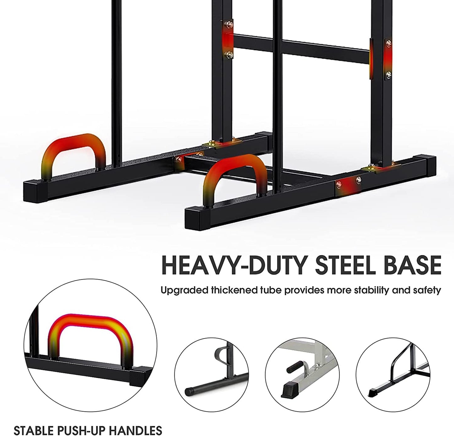 JX FITNESS Power Tower Multifunctional Dip Station Fitness Training Equipment for Pull-up Bar, Push-ups, Abdominal Training