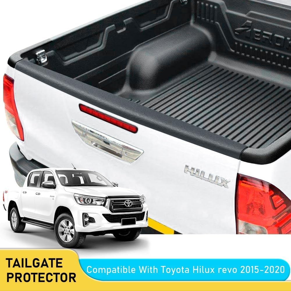 JHCHAN tailgate guard bumper guard for Toyota Hilux 2015-2020 Invincible Icon Active Hilux SR and Hilux SR5 Pick-Up, Hilux AN110 AN120 AN130 bumper guard.