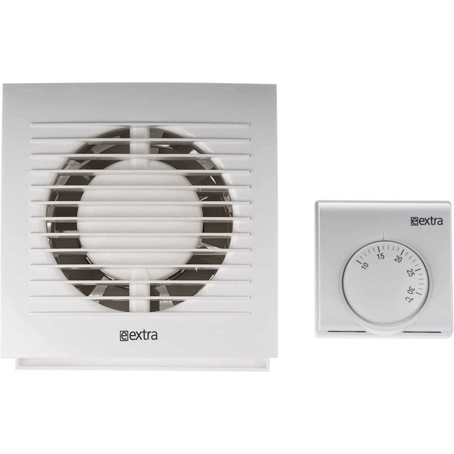 LIRAST Ø 100mm Heat Distributor with Thermostat - White Fan - Ventilator Heat Exchanger