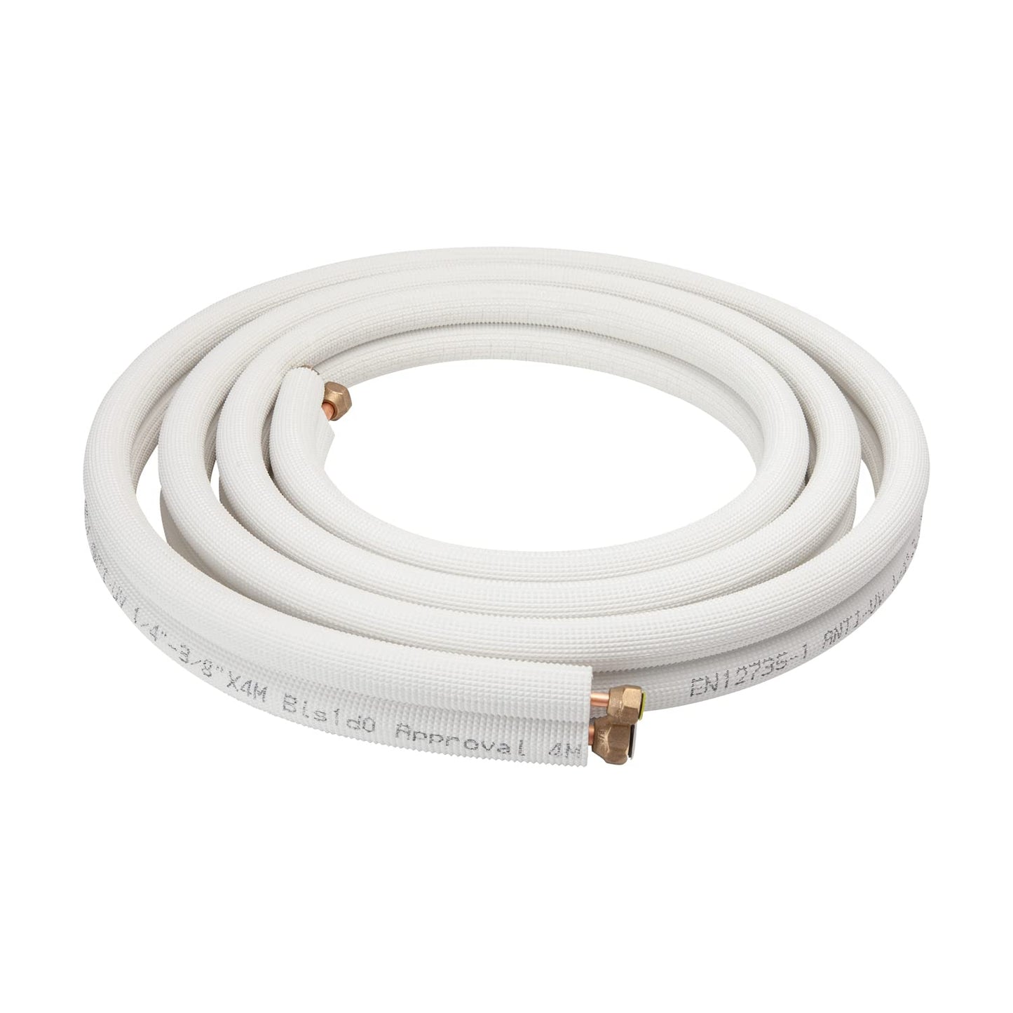 2x 4m 1/4" + 3/8" inch copper refrigerant lines Insulated copper tubes for 9000 mounting kit