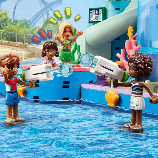LEGO Friends Heartlake City Water Park - Kids toy with 4 minifigures - Set with 3 water slides and lots of fun summer accessories - Gift for girls and boys 8+ years - 42630