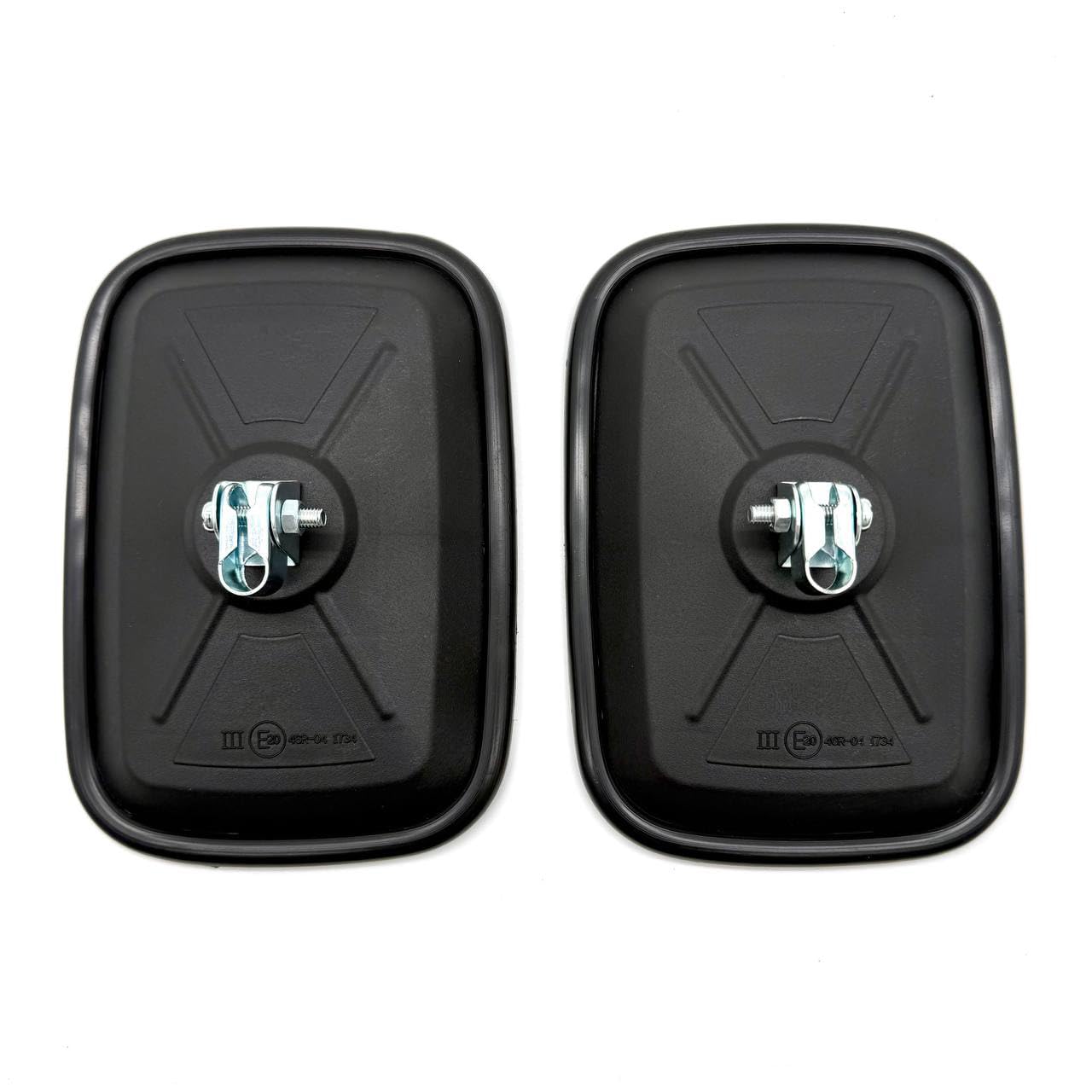 2x External Mirror Rearview Mirror ø10 Tractor Excavator 174x120 mm Mirror Holder Long Arm