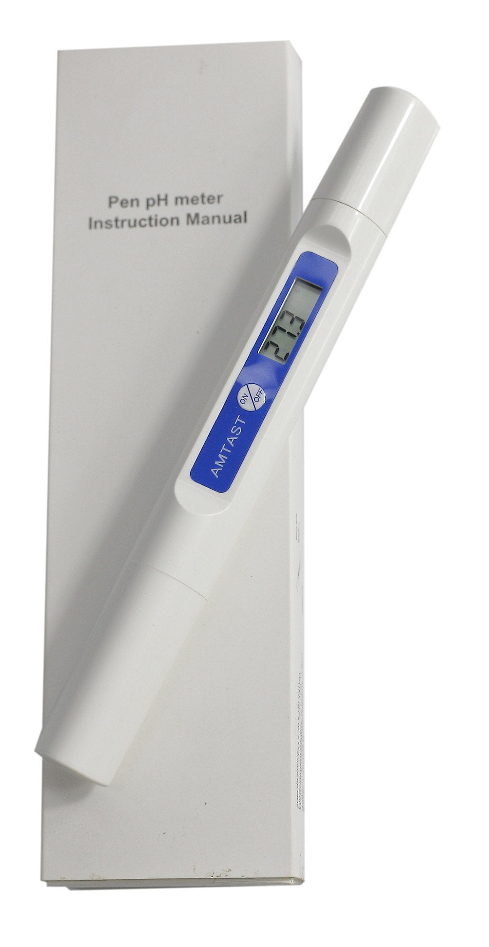 AMTAST PH Tester without calibration pen, PH meter with temperature function, liquid test for household, beverages, laboratory, etc., resolution 0.01, 0~14 PH range, temperature 0~60℃.