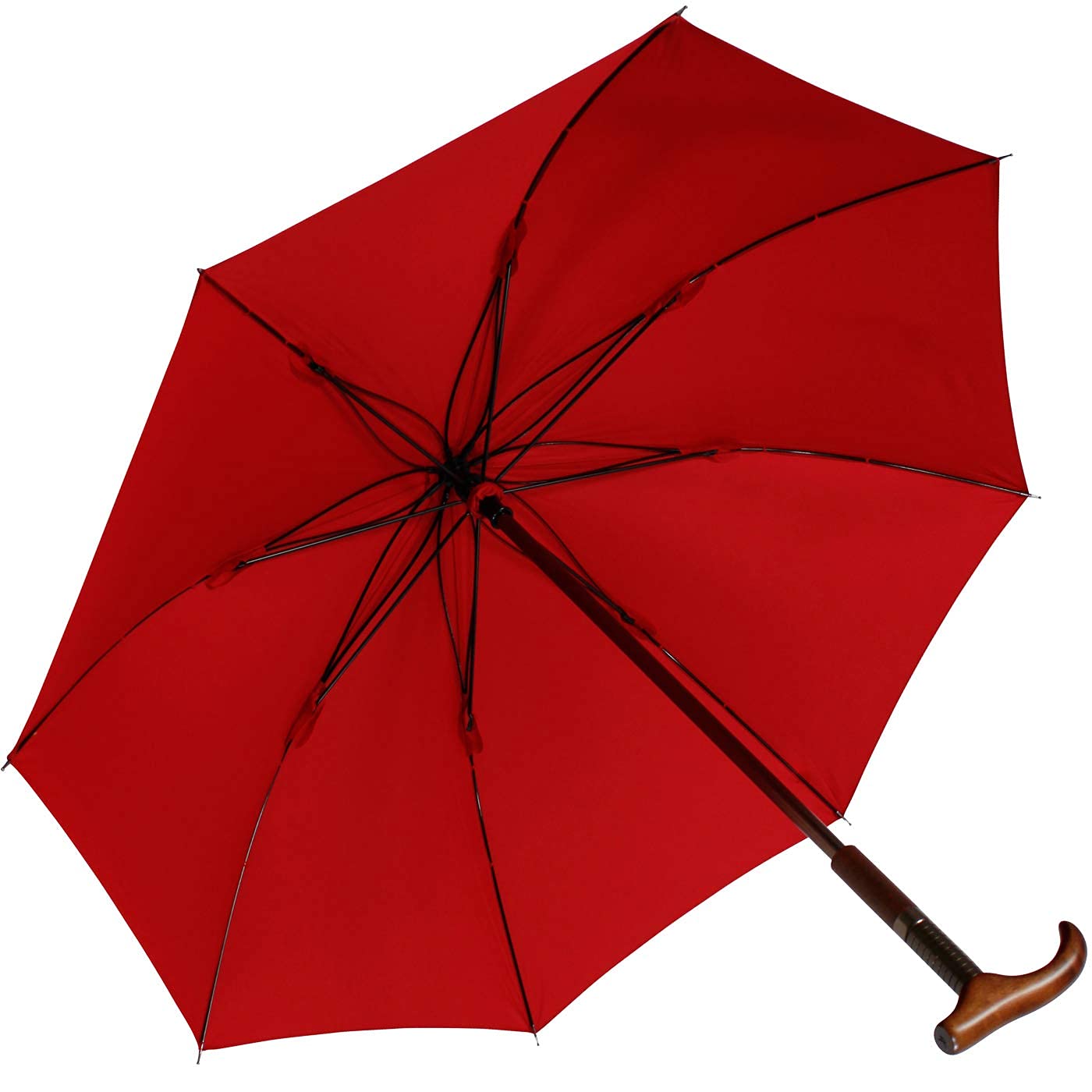 iX-brella Support Umbrella adjustable height with wooden handle - dark red