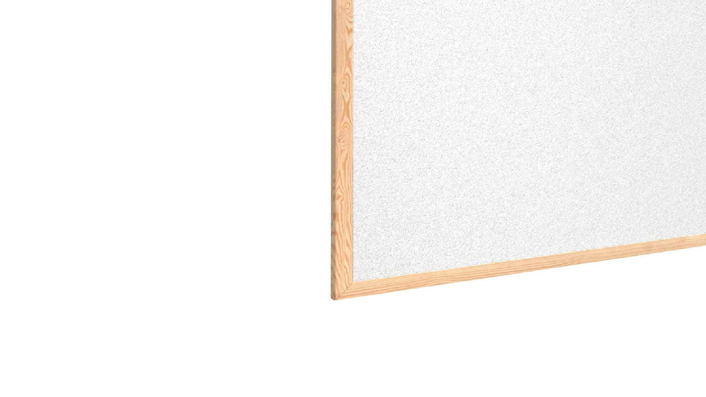 ALLboards White Pinboard with wooden frame 90x60cm Cork board Cork wall Pin board Cork