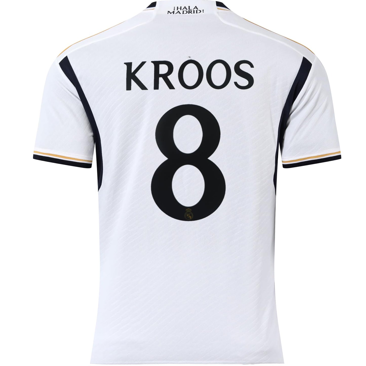 PraiseLight R. Madrid Toni Kroos #8 Home Kids Jersey 2023/2024 Soccer Shorts Socks Set Youth Sizes (White, 26)