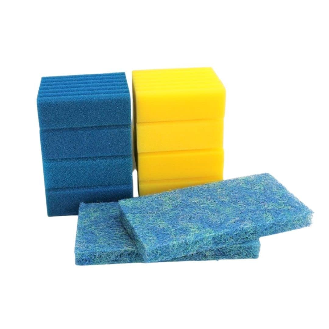 AquaOne replacement sponges + Japan mats set for CBF-350B CBF-550 pond filters. Includes fine, coarse, and flow-through filter media.