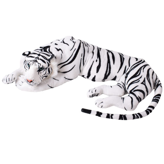 TE-Trend White Tiger Plush Toy XXL Stuffed Animal lying cat Big Cat Predator Decoration Figure Gift Toy 70cm Multicoloured