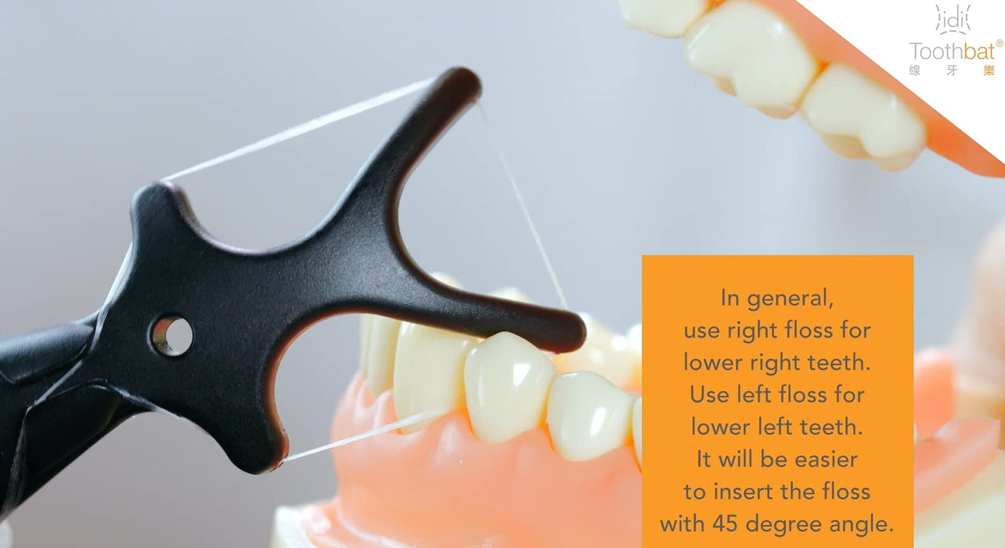 Toothbat WOW dental floss holder, eco-friendly, high quality, provides consistent results, comfortable grip, easy to use, works with your favorite dental floss.