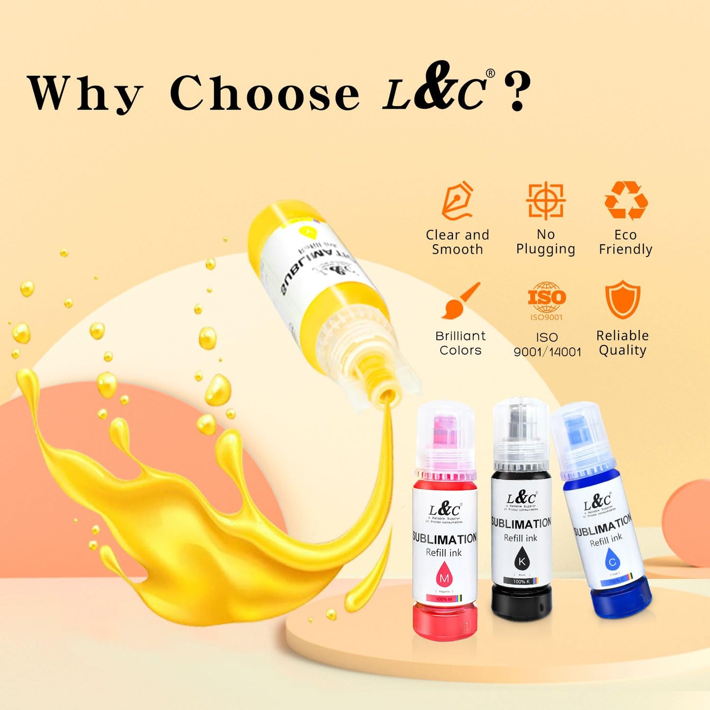 Sublimation ink for Epson Ecotank ET-2810 ET-1810 ET-2830 ET-2815 ET-4810 ET-2820 ET-2810 ET-2850 ET-2840 Sublimation printers EcoTank printers Auto-fill