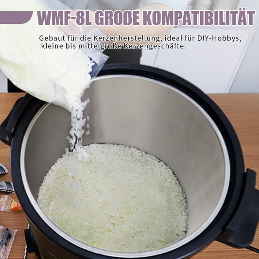 TOAUTO WMF-8L Candle Making Kit Commercial Electric Wax Melter for wax with heating core outlet and bottom design