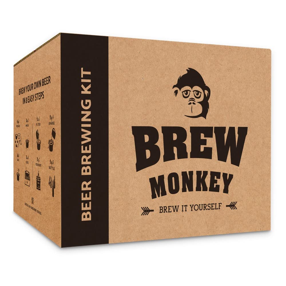 Brew Monkey® Beer Brewing Kit Helles | Basic Set 5 Liters Beer | 6.4% ABV | Beer Brewing Kit | Gifts for Men | Beer Gifts for Men | Birthday Gift for Men | Gifts for Dad