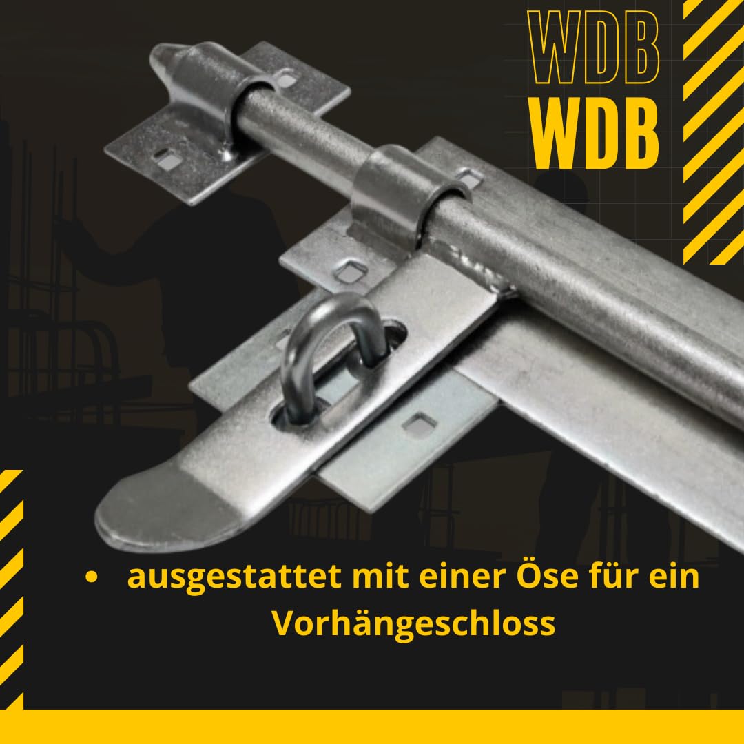 WDB door bolt 270 mm - door latch - garden gate latch - slide bolt - latch for the gate - bolt latch