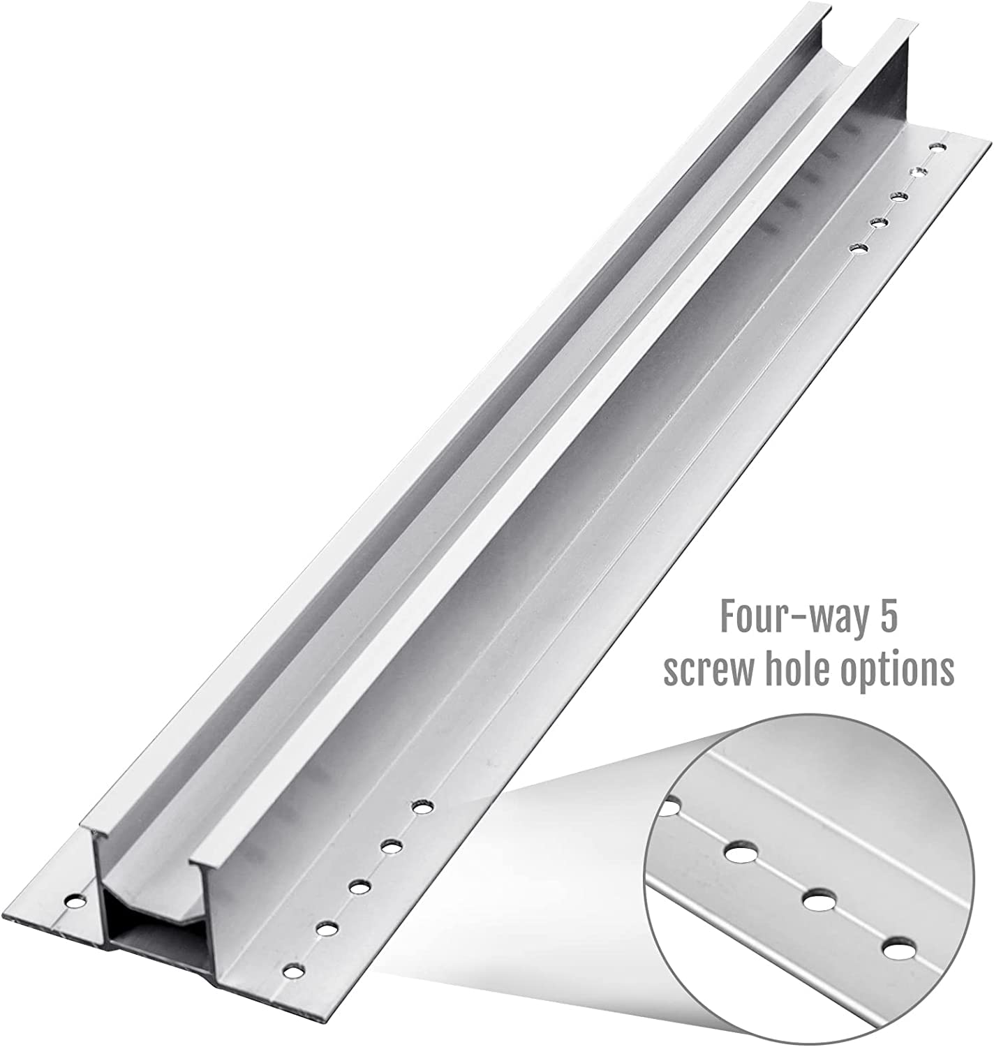 Solar Panel Mounting Kit, 400X400 Aluminum Solar Panel Mounting, with 4 Solar Panel Z Brackets and 2 Mid Clamps (30mm), Mounting Rail x 4 for 1 x Solar Panel