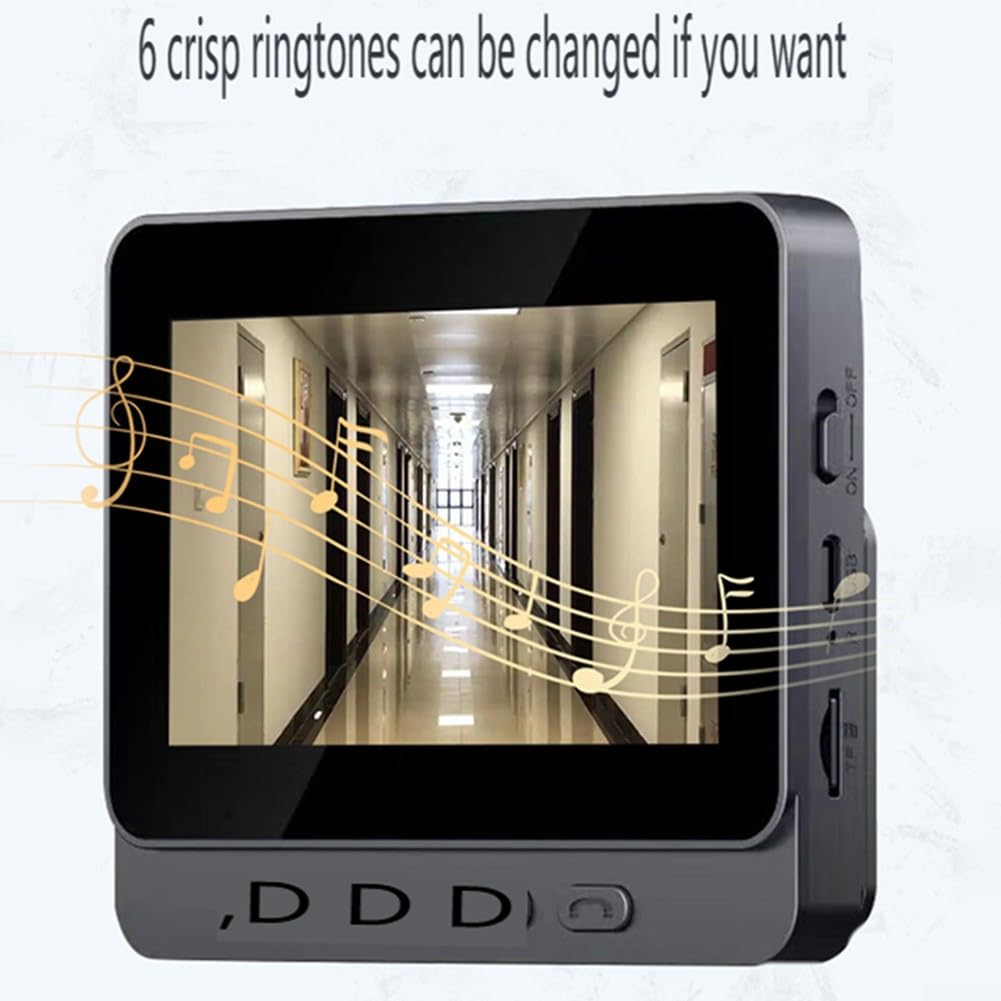 Wireless doorbell camera with monitor, video intercom system with 4.3 inch screen, phone security camera.