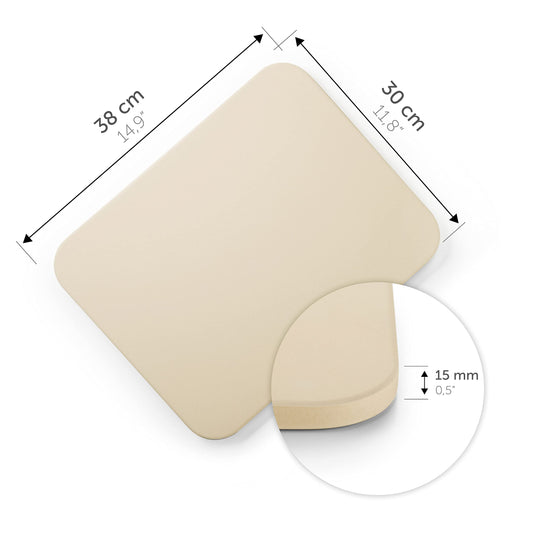 Blumtal Pizza Stone for Oven & Grill - Rectangular, made of cordierite stone up to 900°C - Pizza stone for bread & pizza.