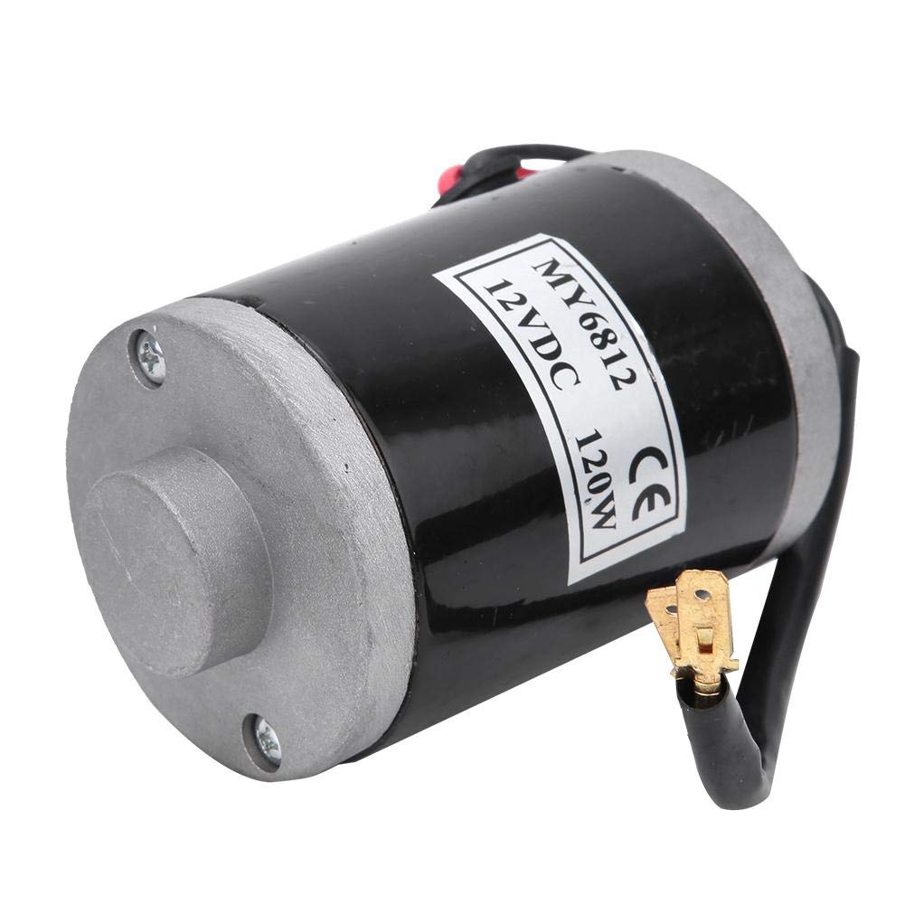 BOROCO 12V Gear Motor, Electric Bicycle Permanent Magnet DC Gear Motor 120W MY6812, Small Electric Motor with pulley for Electric Scooter, E-Bike Accessories