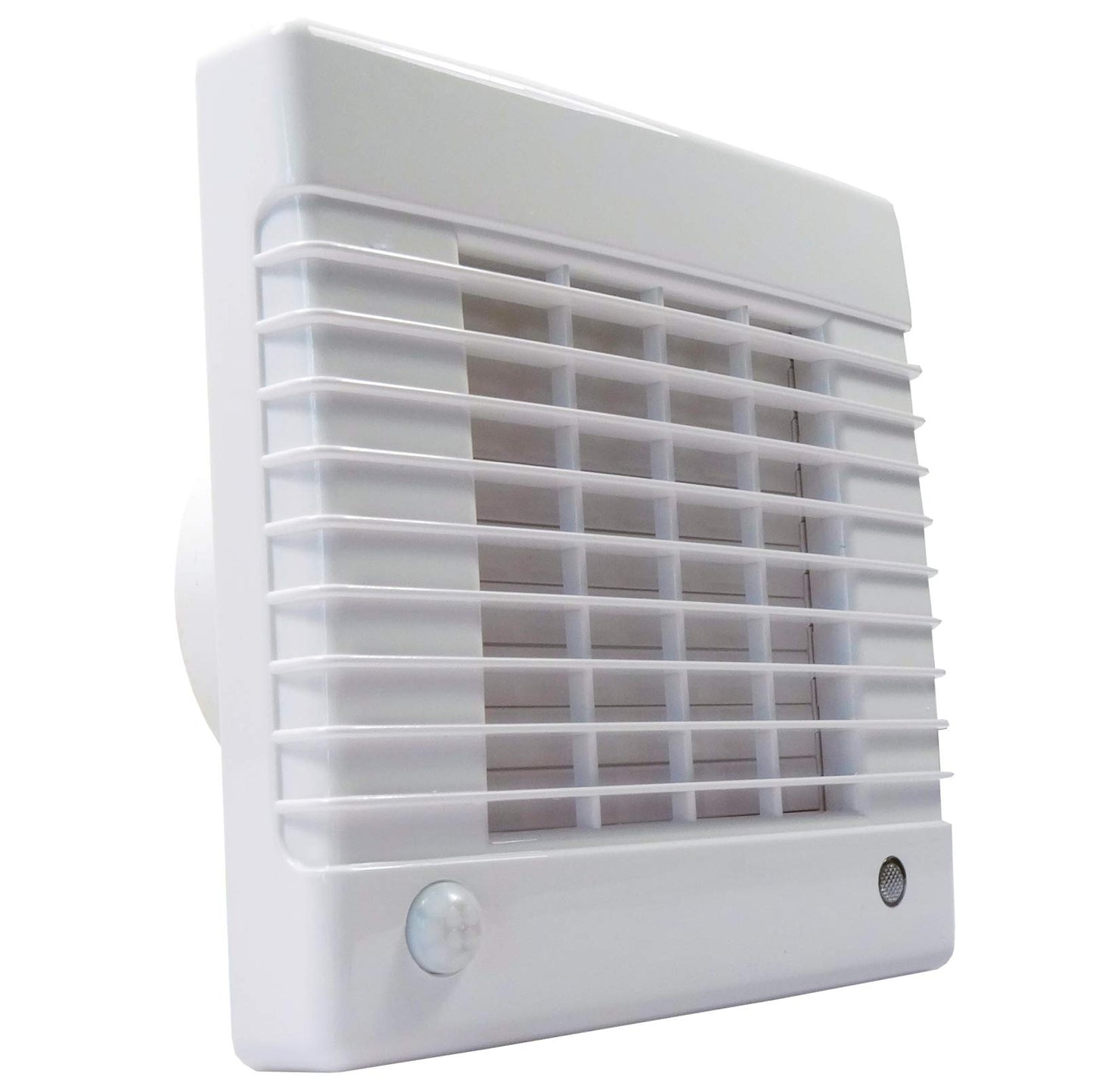 Bathroom exhaust fan with overrun timer, motion sensor, powerful motor, and ball bearings | Dalap 100 LVMZ