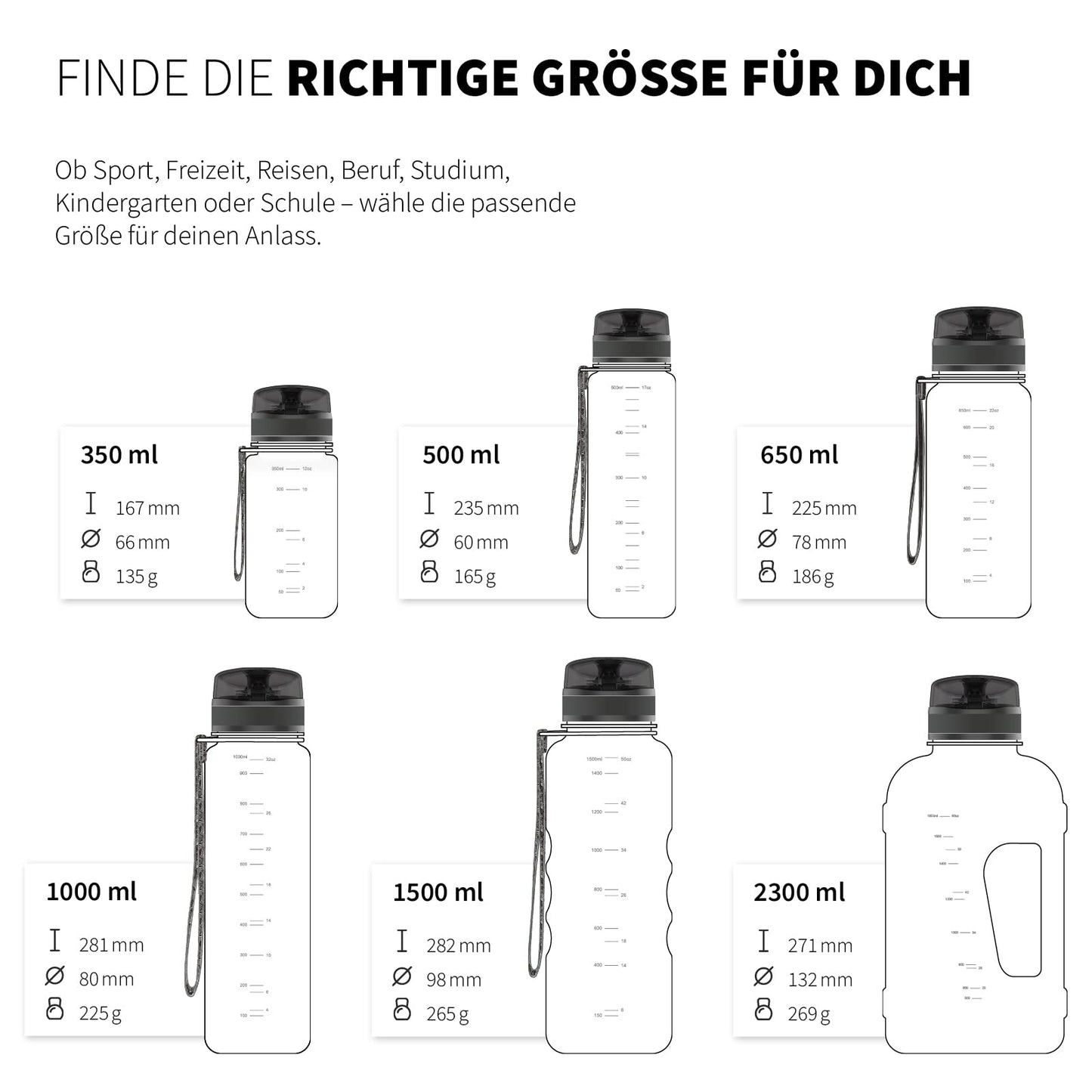 720°DGREE water bottle 1l sport “uberBottle“ softTouch + strainer - BPA-Free - Bottle for college, work, fitness, bike, outdoor, job - Sport bottle made of Tritan - Lightweight, shockproof, reusable