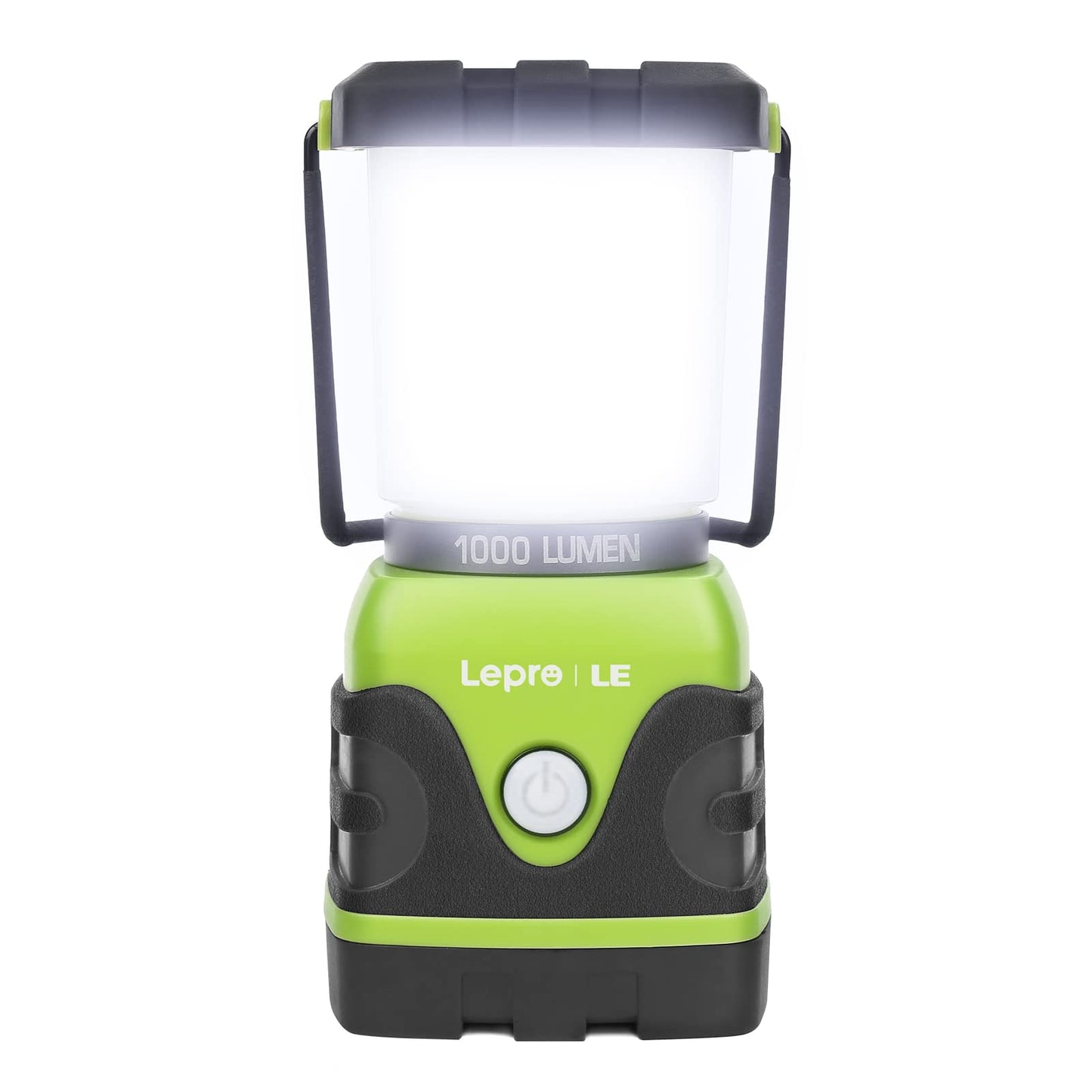 The LE LED camping lantern, ultra bright with 1000 lumens, 3 adjustable brightness levels, battery-powered emergency light for power outages, camping, emergencies, and more.