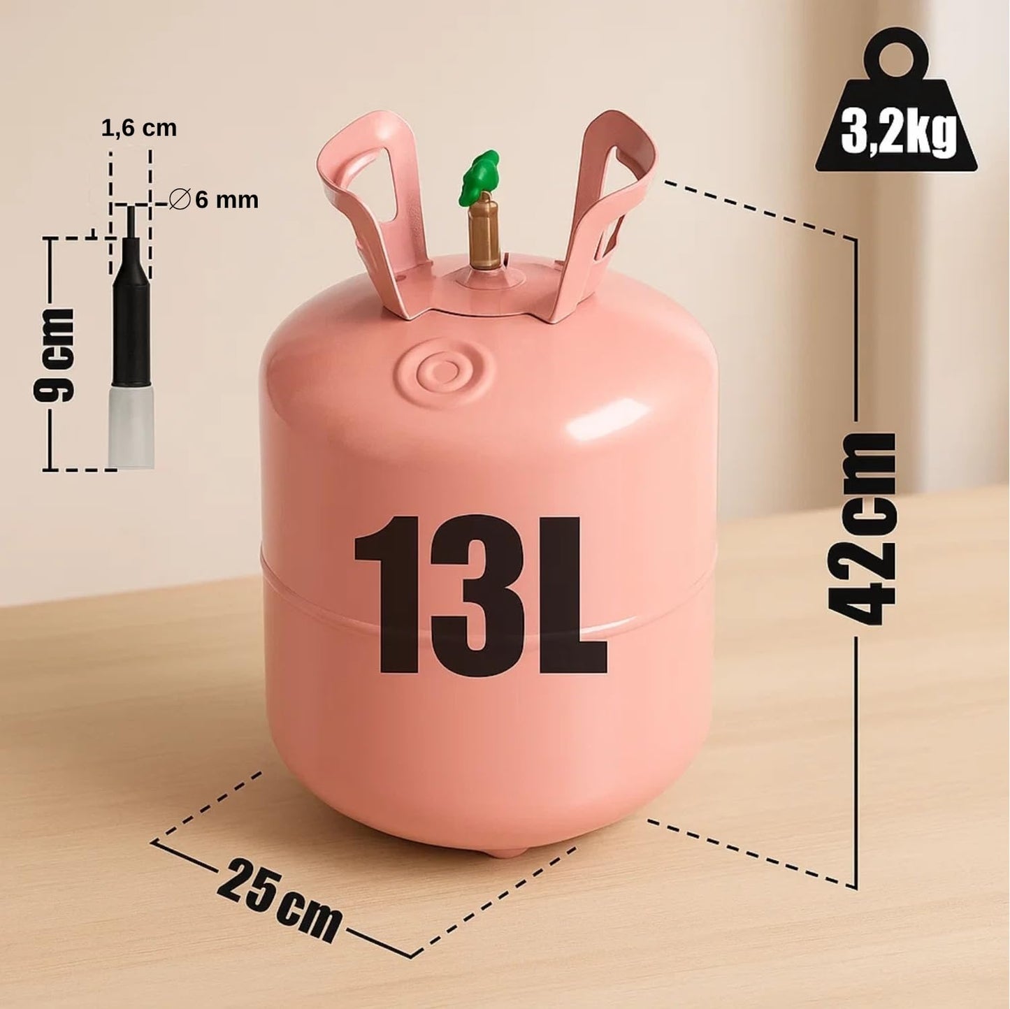 Balloon gas - Helium Balloon Gas for up to 50 balloons - Helium Gas Tank XXL